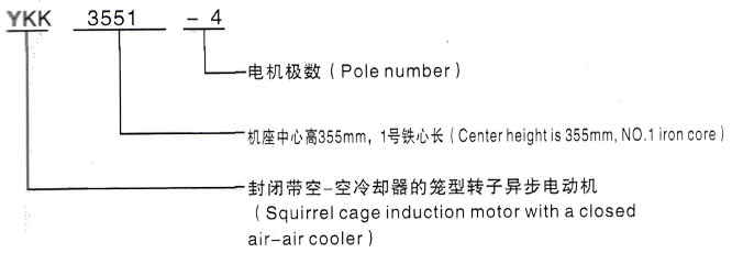 YKK系列(H355-1000)高压Y5605-12三相异步电机西安泰富西玛电机型号说明